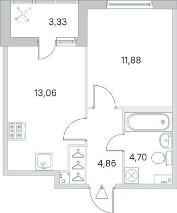 Продажа 1-комнатной квартиры 36,2 м², 1/8 этаж