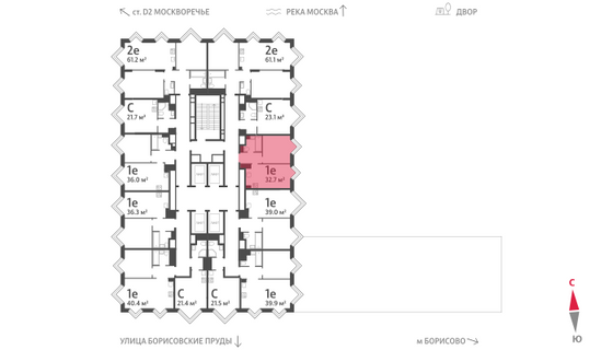 Продажа 1-комнатной квартиры 32,7 м², 24/30 этаж