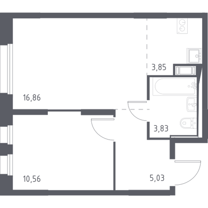 77,5 м², 3-комн. квартира, 8/12 этаж