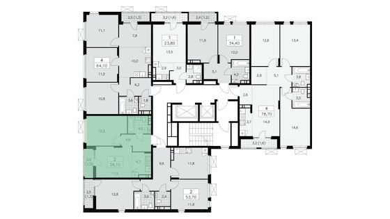 Продажа 2-комнатной квартиры 39,1 м², 10/16 этаж