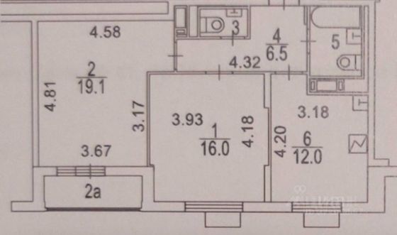 Продажа 2-комнатной квартиры 59 м², 3/17 этаж