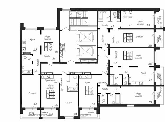 Продажа 2-комнатной квартиры 60,3 м², 12/17 этаж