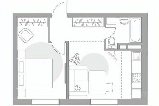 Продажа 2-комнатной квартиры 36,8 м², 1/6 этаж