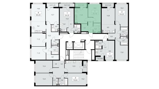 Продажа 1-комнатной квартиры 36,7 м², 14/15 этаж