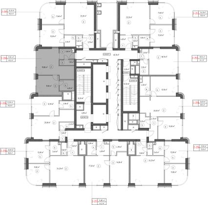 Продажа 1-комнатной квартиры 40,3 м², 28/53 этаж