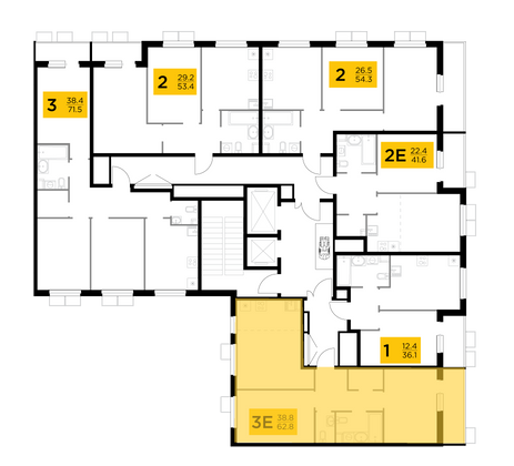 Продажа 3-комнатной квартиры 62,7 м², 3/15 этаж