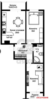 Продажа 2-комнатной квартиры 72,2 м², 10/18 этаж