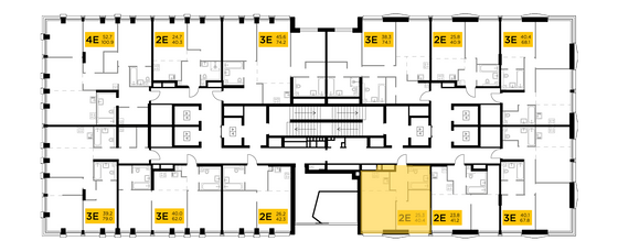 Продажа 2-комнатной квартиры 40,4 м², 23/33 этаж