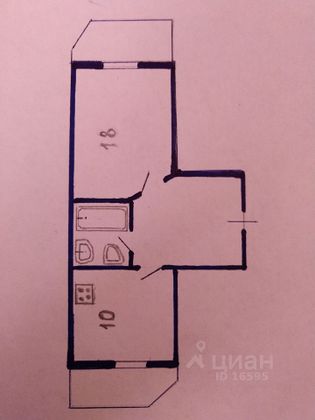 Продажа 1-комнатной квартиры 40 м², 5/18 этаж