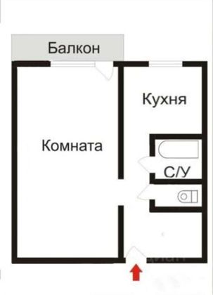 Аренда 1-комнатной квартиры 34 м², 3/5 этаж