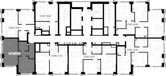 Продажа 1-комнатной квартиры 42,4 м², 16/36 этаж