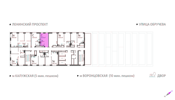 Продажа квартиры-студии 24,3 м², 31/58 этаж