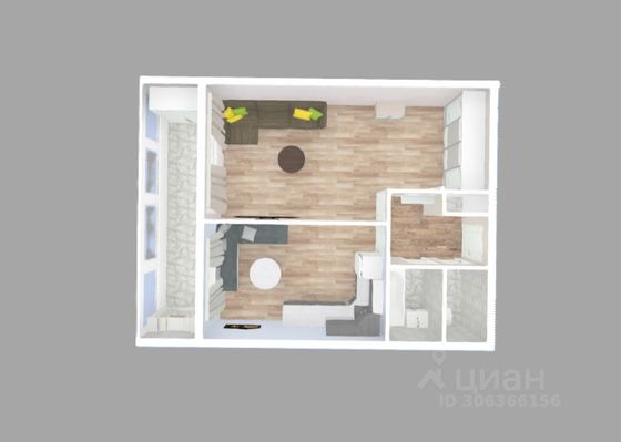 Продажа 1-комнатной квартиры 35,5 м², 12/13 этаж