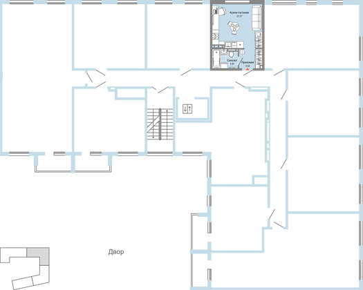 Продажа квартиры-студии 25 м², 8/9 этаж