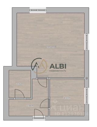 Продажа 1-комнатной квартиры 44,5 м², 1/4 этаж