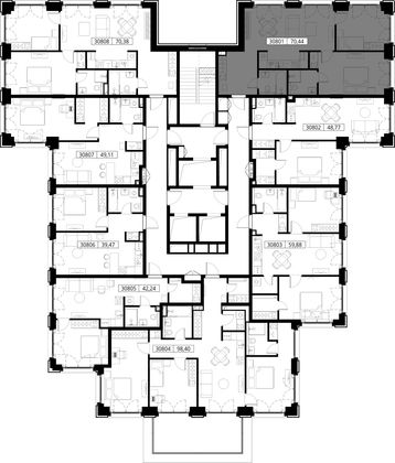 Продажа 2-комнатной квартиры 70,4 м², 8/15 этаж