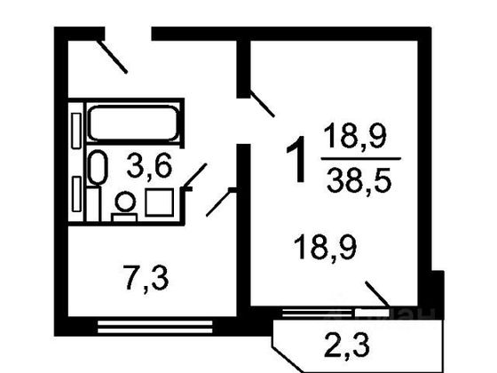 Продажа 1-комнатной квартиры 37,9 м², 14/14 этаж