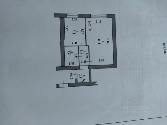 Продажа 1-комнатной квартиры 31 м², 1/4 этаж