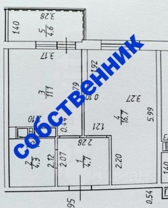 Продажа 1-комнатной квартиры 41,4 м², 11/22 этаж