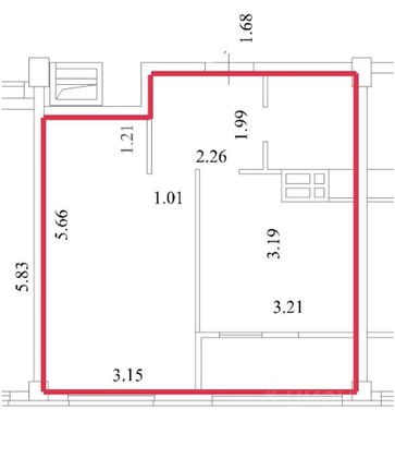 Продажа 1-комнатной квартиры 37,4 м², 6/14 этаж