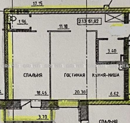 Продажа 2-комнатной квартиры 65,5 м², 12/15 этаж