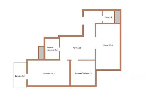 Продажа 2-комнатной квартиры 66 м², 4/25 этаж
