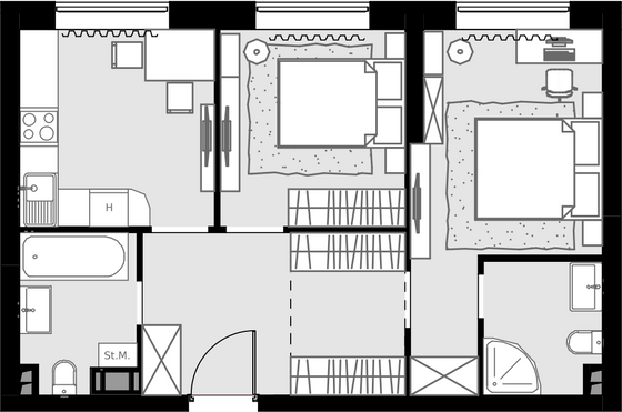 51,1 м², 2-комн. квартира, 4/28 этаж