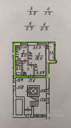 Продажа 1-комнатной квартиры 34,4 м², 1/6 этаж