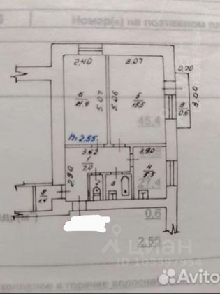 Продажа 2-комнатной квартиры 44,8 м², 6/9 этаж