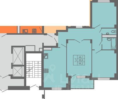 Продажа 3-комнатной квартиры 86,1 м², 14/18 этаж