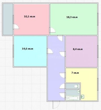 Продажа 4-комнатной квартиры 68,6 м², 7/9 этаж
