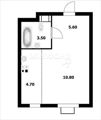 Продажа квартиры-студии 24,6 м², 10/18 этаж