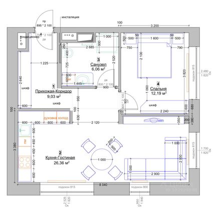 Продажа 2-комнатной квартиры 54 м², 16/31 этаж