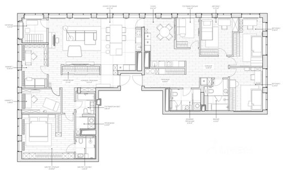 Продажа многокомнатной квартиры 220 м², 7/15 этаж