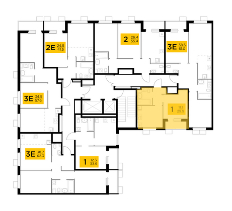 Продажа 1-комнатной квартиры 29,9 м², 14/14 этаж