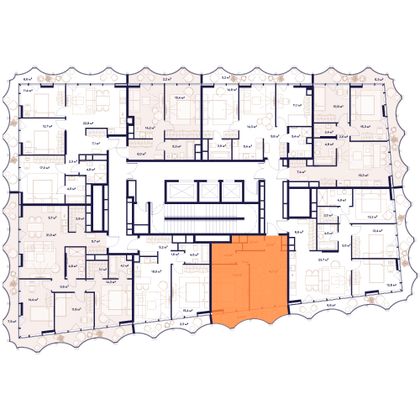 Продажа 1-комнатной квартиры 42,9 м², 17/23 этаж