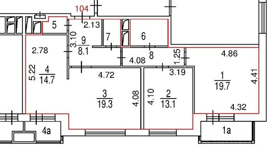 Продажа 3-комнатной квартиры 88,1 м², 16/22 этаж