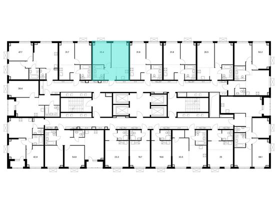 Продажа 1-комнатной квартиры 35,4 м², 10/30 этаж