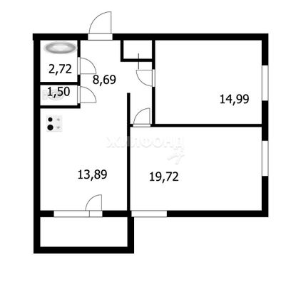 Продажа 2-комнатной квартиры 61,5 м², 19/25 этаж