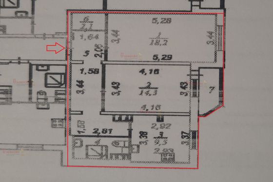 Продажа 2-комнатной квартиры 61 м², 25/25 этаж