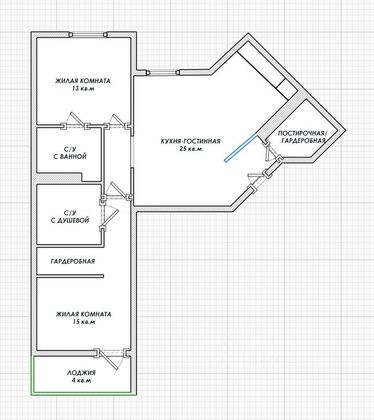 Продажа 3-комнатной квартиры 80 м², 4/24 этаж