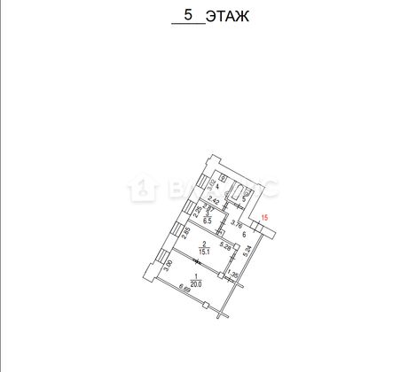 Продажа 3-комнатной квартиры 66 м², 5/5 этаж