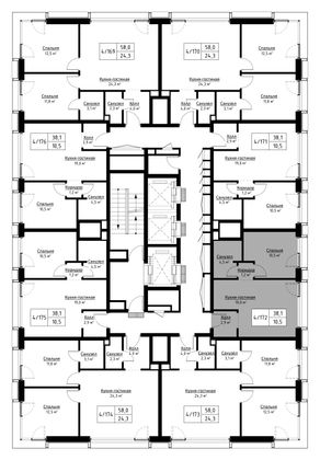 Продажа 1-комнатной квартиры 37,7 м², 24/30 этаж