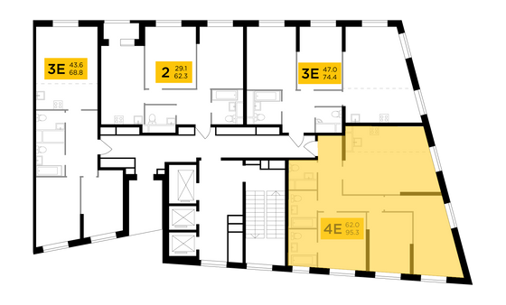 Продажа 4-комнатной квартиры 95,3 м², 10/30 этаж