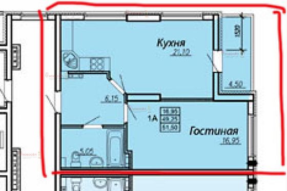 Продажа 1-комнатной квартиры 49 м², 13/24 этаж