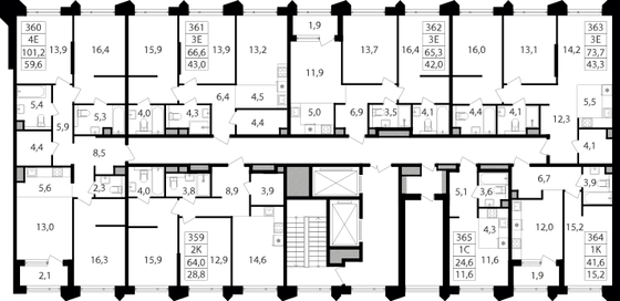 Продажа 2-комнатной квартиры 73,7 м², 13/17 этаж