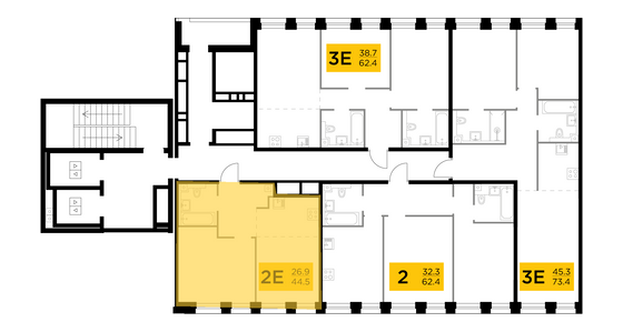 Продажа 2-комнатной квартиры 44,5 м², 8/10 этаж