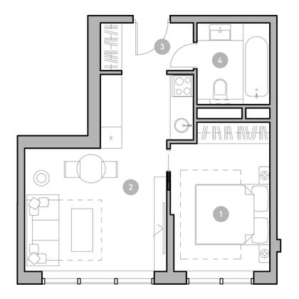 Продажа 1-комнатной квартиры 38,5 м², 2/28 этаж