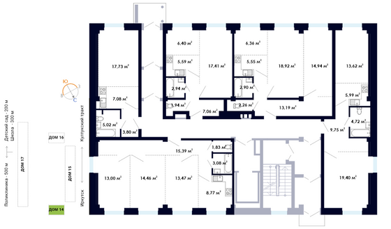 Продажа 3-комнатной квартиры 64,1 м², 1/9 этаж