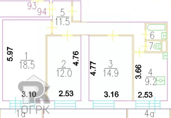 Продажа 3-комнатной квартиры 68,9 м², 12/12 этаж